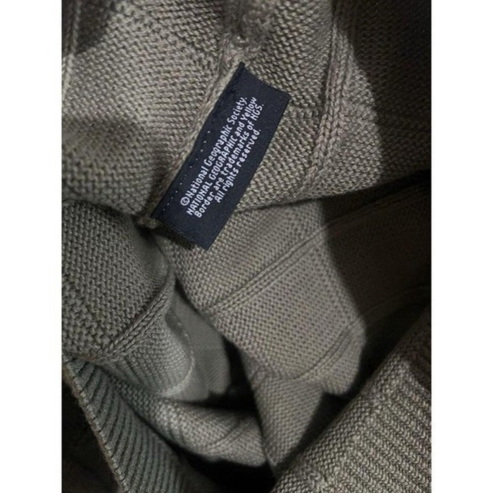 VTG National Geographic Travel Collection Tan Large Pullover Sweater 100% Cotton - Picture 6 of 7